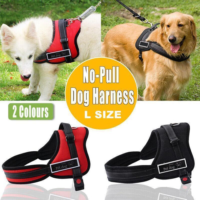 L Size No-pull Dog Harness Pet Puppy Large Dog Vest Adjustable Padded Handle - Aimall