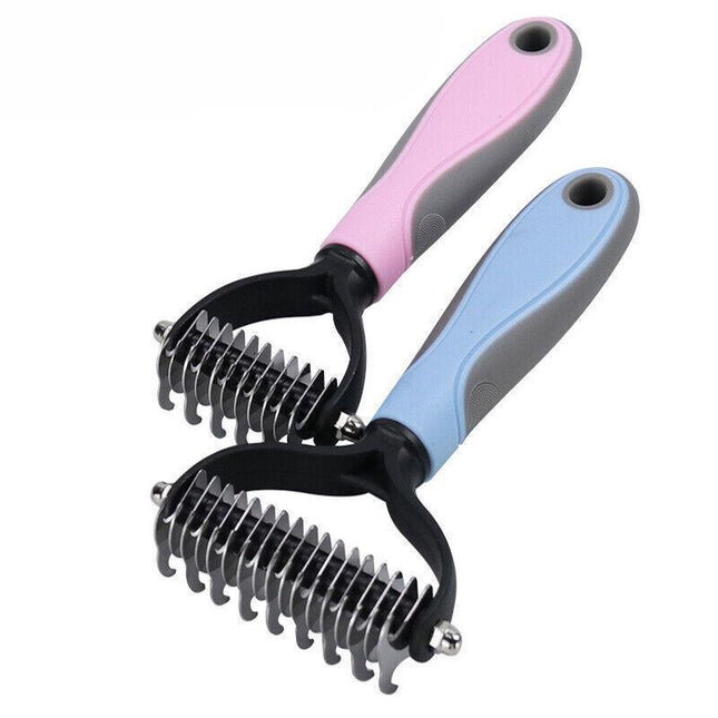 Small Dog Pet Cat Grooming Comb Brush Undercoat Rake Dematting Deshedding Trimmer - Aimall