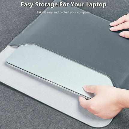 13inch Pouch Laptop Bag Cover PU Leather Sleeve Case MacBook Air Pro Dell - Aimall