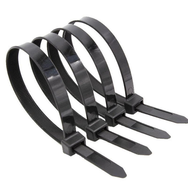 250X Cable Ties Zip Ties Nylon UV Stabilised Black Cable Tie - Aimall