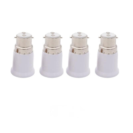 4/10x B22 To E27 Light Socket Adapter Bayonet Lamp Base To Edison E27 Bulb Screw - Aimall