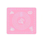 Pink Reusable Non-Stick Silicone Rolling Dough Mat Cake Pastry Baking Fondant Sheet - Aimall