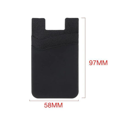 Silicone Mobile Phone Back Double Layers Card Holder Wallet 3M Stick On Adhesive - Aimall