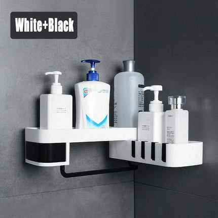 Corner Shower Caddy Bathroom Storage Shelf Rack Basket Organiser Tidy Tray Gray - Aimall