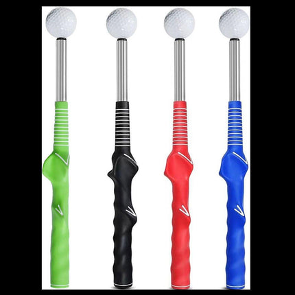 Golf Swing Training Aid Telescopic Impact Sound Stick Exercise Tool for Practice