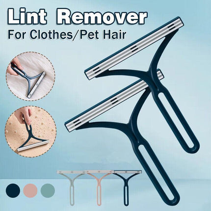 Lint Remover Pet Dog Cat Hair Fur Cleaning Clothes Mat Sofa Fuzz Brush Shaver Navy - Aimall