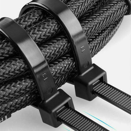 250X Cable Ties Zip Ties Nylon UV Stabilised Black Cable Tie - Aimall