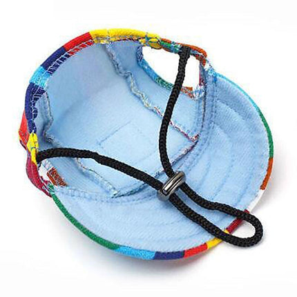Dog Baseball Cap Outdoor Pet Sun Hat Summer Canvas Visor Puppy M Size - Aimall