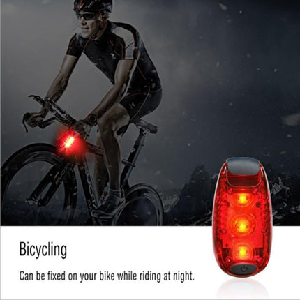 Safety Warning Lamp LED Tail Light Bicycle Cycling Back Rear Bike Helmet Running - Aimall