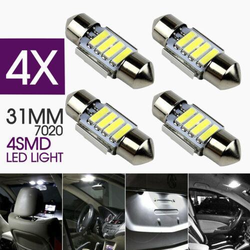 31MM FESTOON 7020 4SMD LED 4x INTERIOR DOME MAP LIGHT BULB GLOBE 12V - Aimall