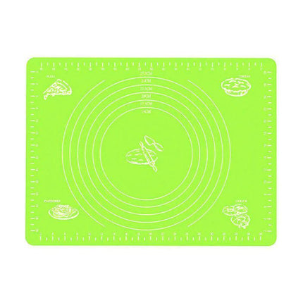 Green Reusable Non-Stick Silicone Rolling Dough Mat Cake Pastry Baking Fondant Sheet - Aimall