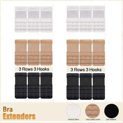 Maternity Strap Clip On Bra Extender Extension 3 Hooks Ladies Plus Size - Aimall