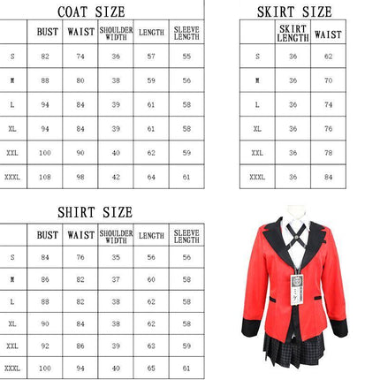 Kakegurui Compulsive Gambler Yumeko Jabami Cosplay Costume High School Uniform AU - Aimall