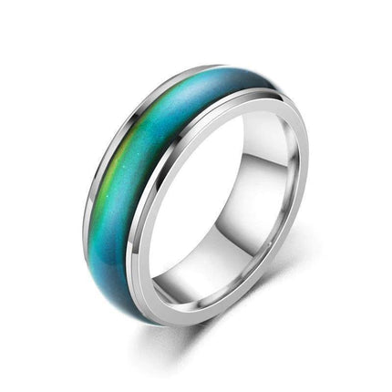 Size 6 Mood Sensing Color Changing Ring Temperature Control Thermochromic Rings - Aimall