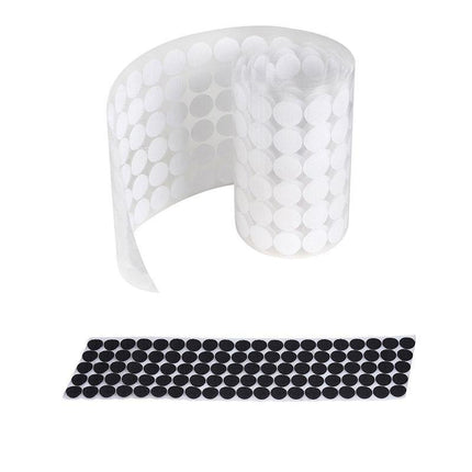 Hook and Loop Sticky Self Adhesive Dots Coins Circles Tape Black White 30mm - Aimall