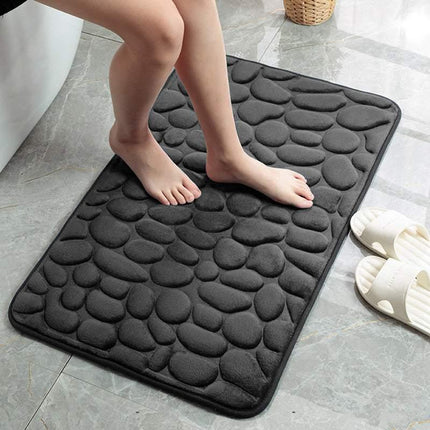 40x60CM 3D Super Absorbent Non-slip Floor Mat Quick Drying Bathroom Rug Balcony Carpet - Aimall