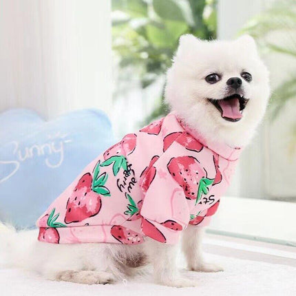 M Size Cute Pet Dog Warm Jumper Sweater Clothes Cat Knitwear Knitted Coats Winter - Aimall