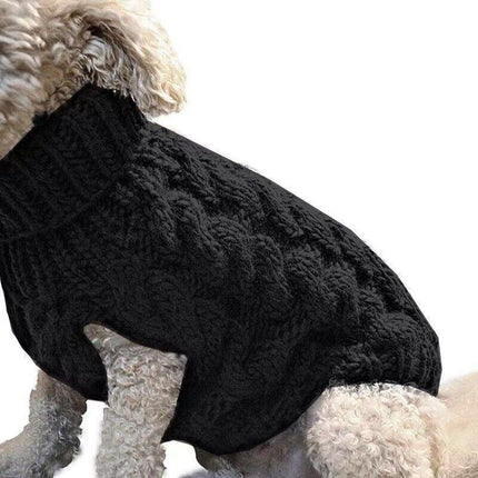 Puppy Dog Jumper Winter Warm Knitted Sweater Pet Clothes Small Dogs Coat Thermal L Size - Aimall