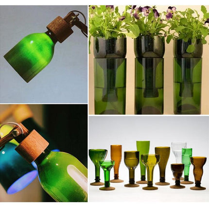 Glass Bottle Cutter Cutting Tool Upgrade Version Square & Round Bottle Cutter AU - Aimall