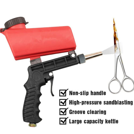 Handheld Sandblasting Tool Portable Pneumatic Tool For Rust Paint Cleaning Use