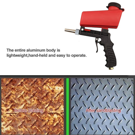 Handheld Sandblasting Tool Portable Pneumatic Tool For Rust Paint Cleaning Use