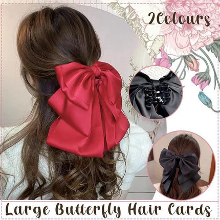 Women Girls Elegant Long Bow Hairpin Large Ribbon Hair Clip Hair Accessories New - Aimall