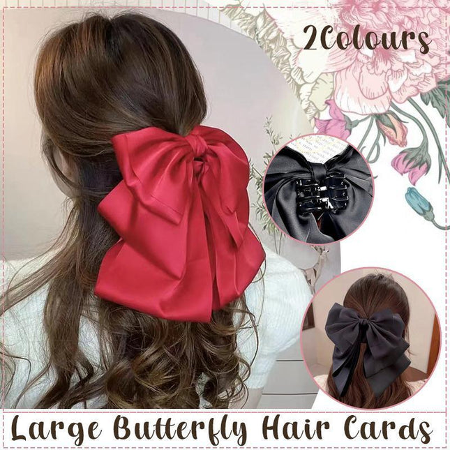 Women Girls Elegant Long Bow Hairpin Large Ribbon Hair Clip Hair Accessories New - Aimall