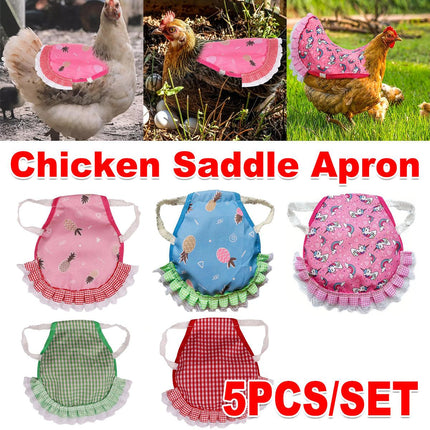5pcs Pet Feather Protector Hen Apron Poultry Protection Apron for Chickens Birds