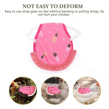 5pcs Pet Feather Protector Hen Apron Poultry Protection Apron for Chickens Birds