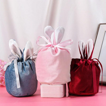 L Size Organizer Birthday Party Bunny Ears Candy Bags Easter Rabbit Gift Packing Bags - Aimall