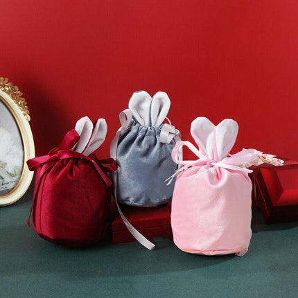 L Size Organizer Birthday Party Bunny Ears Candy Bags Easter Rabbit Gift Packing Bags - Aimall