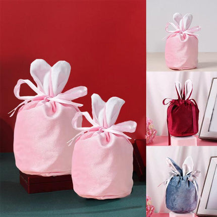 L Size Organizer Birthday Party Bunny Ears Candy Bags Easter Rabbit Gift Packing Bags - Aimall