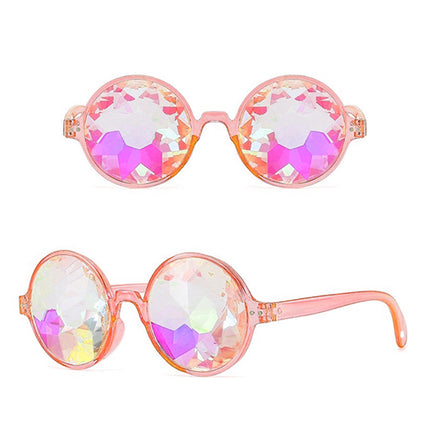 Festival Rave Kaleidoscope Glasses Prism Lens Crystal Effect Party Sunglasses