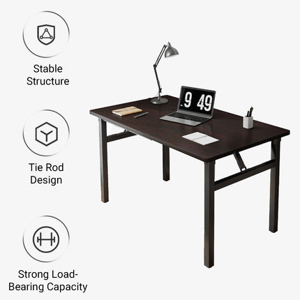 Rectangular Folding Table Sturdy Durable for Home Office Use Space Saving Desk