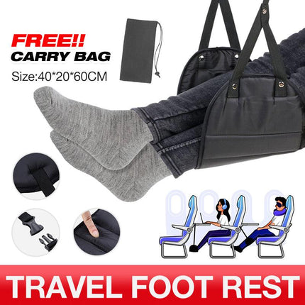 Travel Foot Rest Footrest Leg Pillow Airplane Flight Foam Cushion Sling Hammock - Aimall