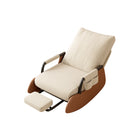 Foldable Recliner Chair with 3-Level Backrest Chenille Upholstery