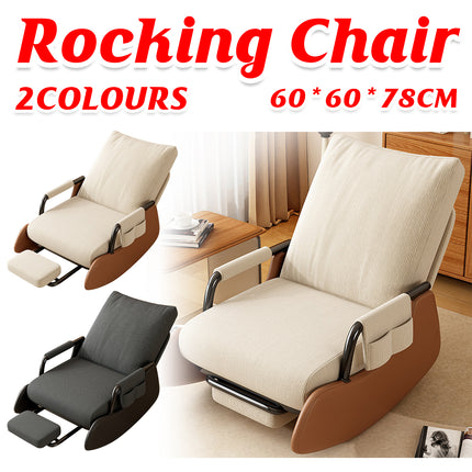 Foldable Recliner Chair with 3-Level Backrest Chenille Upholstery