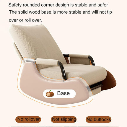 Foldable Recliner Chair with 3-Level Backrest Chenille Upholstery