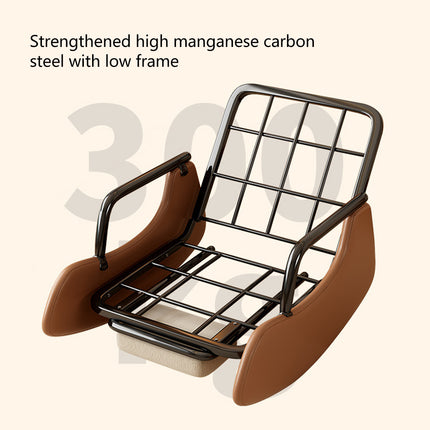 Foldable Recliner Chair with 3-Level Backrest Chenille Upholstery