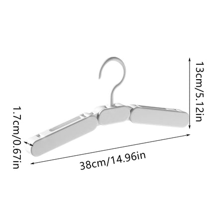 5PCS Portable Foldable Hangers Durable Plastic for Closet Laundry Space Saving