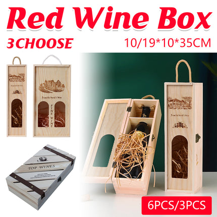 Wooden Wine Box Packaging Case Wooden Exquisite Durable for Wine Storge Organize