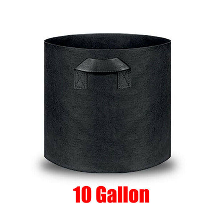 10 Pack Breathable Fabric Plant Grow Pots 2 to 20 Gallon Sizes