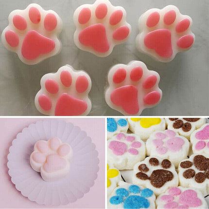 Paw Print Silicone Mold for Chocolate Ice Cubes Jelly Fondant and Baking DIY