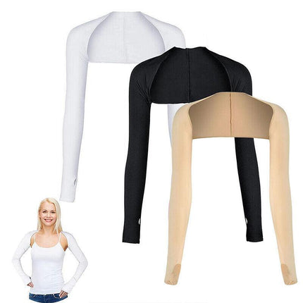 UV Sun Protection Arm Cooling Shawl Sleeves with Finger Hole for Women Outdoor - Aimall