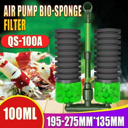 Equipment Head Fish Water Tank Sponge Foam Filter Biochemical Aquarium Double Au - Aimall