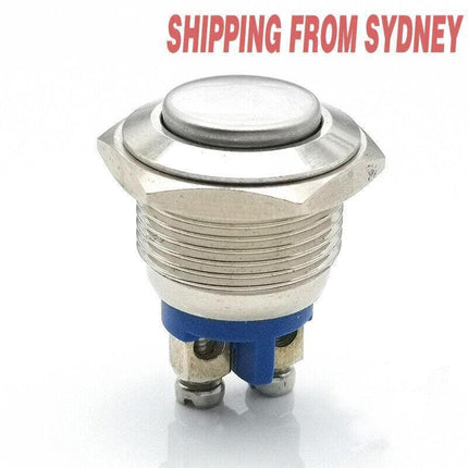 16Mm Convex Head Metal Push Button Momentary On/Off Horn Switch Start High Flush - Aimall