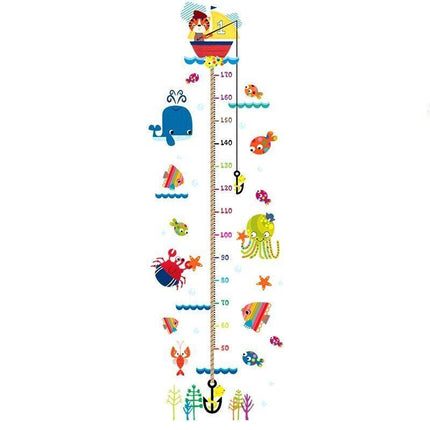Kids Height Chart Wall Stickers Nursery Growth Measurement Ruler Removable Decal - Aimall