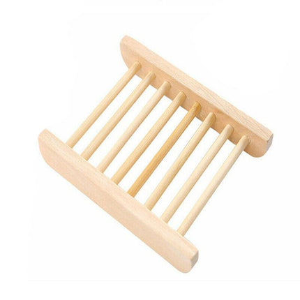 Natural Wooden Bamboo Soap Dish Tray Holder Storage Soap Rack Box Soap Dishes Au - Aimall