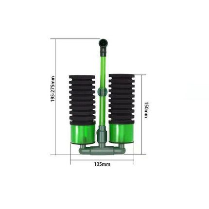 Equipment Head Fish Water Tank Sponge Foam Filter Biochemical Aquarium Double Au - Aimall