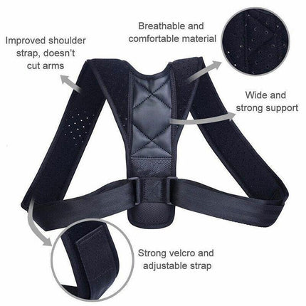Posture Clavicle Support Corrector Straight Shoulders Brace Strap Correct AU - Aimall